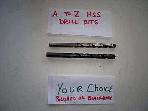 HSS DRILL BITS LETTER A TO Z POLISHED (P) & BLACK OXIDE (BO) MOST MADE IN USA - Picture 1 of 1