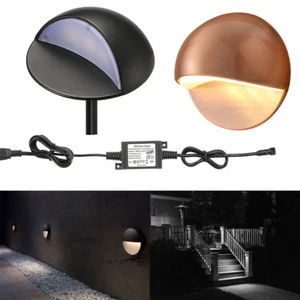 10X 50mm 12V Half Moon Waterproof Garden LED Deck Stair Lights Step Fence Lamp - Picture 1 of 14