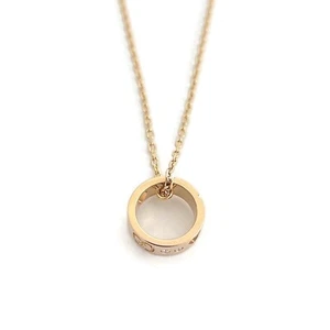 Gucci Italian Icon Amor Diamond Circle Pendant Necklace 18K Rose Gold, 5.67 Gram - Picture 1 of 10
