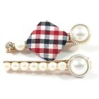 White Freshwater Cultured Pearl Set Hair Pins  7.5-8.0mm