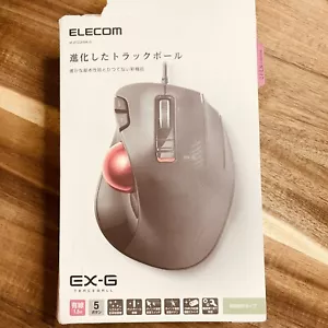 ELECOM EX-G Trackball Mouse, Wired, Right Hand Thumb Control, 5-Button - Picture 1 of 5