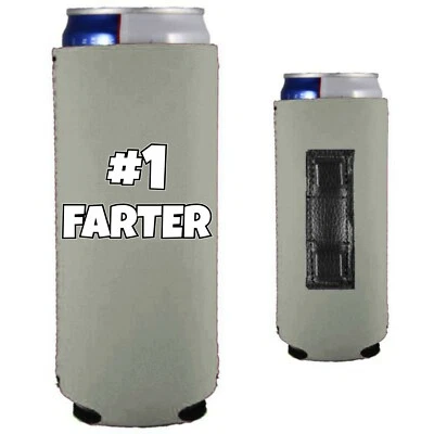 #1 Farter 12 oz. Slim Can Coolie; Father's Day Gift, Fits Ultra, Truly - Imagem 1 de 4