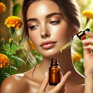 Marigold Face / Neck Serum, Deep Hydration & Rejuvenation 100% Natural - 30ml - Picture 1 of 8