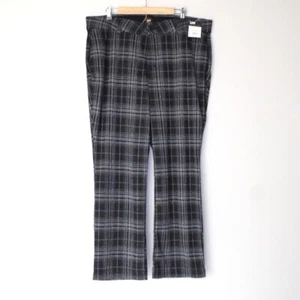 Lee Straight Mid Rise Plaid Pants Size 18 NWT Ultra Soft Waistband Preppy - Picture 1 of 10