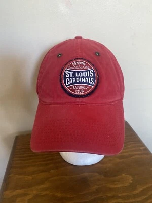 Boné de beisebol Saint Louis Cardinals chapéu vermelho soletrar alça ajustável MLB StL - Imagem 1 de 4