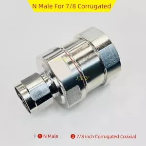 N Male Connector Clamp For 7/8 inch Corrugated Coaxial Cable ANDREW AVA5-50 Coax - Picture 1 of 8