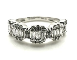 9ct White Gold Diamond Ring 9K White Gold Diamond Statement Ring Gift For Her - Picture 1 of 24