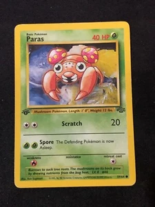 Pokemon TCG Paras 59/64 Common Jungle 1st Edition MP/LP - Picture 1 of 1