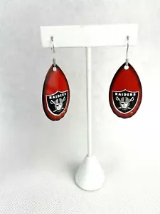Las Vegas Raiders NFL Red Women’s Vintage Teardrop Spinner Hook Earrings - Bild 1 von 1