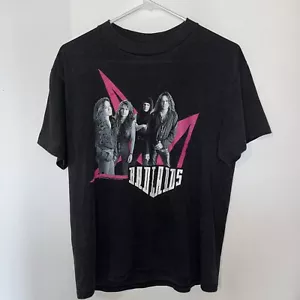 VTG Badlands Concert Shirt 1989 Jake E Lee Feels So Good To Be So Bad Size M - Picture 1 of 7