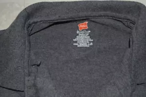 2XL Gray 2 Button Collared Polo Hanes Made In Honduras - Picture 1 of 2