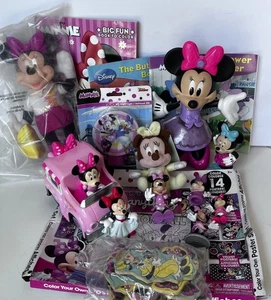 Minnie Mouse Lot McDonald’s All-Stars Plush Car PVC Books Activities New & Vtg - Picture 1 of 24