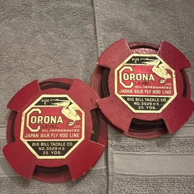 Corona Level Size E Oil Impregnated Japan Silk Fly Rod Line Big Bill Tackle Co - Image 1 of 4
