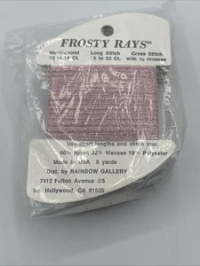 6~Hilo de rayos escarchados para punta de aguja/punto de cruz color rosa metálico #Y015 - Imagen 1 de 3