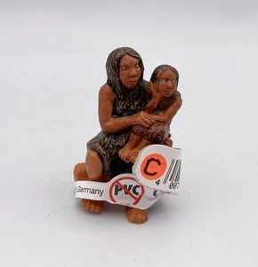 Bullyland Prehistoric Life NEANDERTHAL FEMALE w/CHILD Tag 58368 - Picture 1 of 3