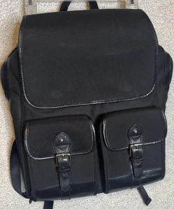 Zaino Polo Ralph Lauren nero tela pelle bordo zaino Dmg - Foto 1 di 9