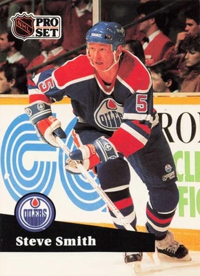 1991-92 Pro Set Hockey Steve Smith Edmonton Oilers #73 - Image 1 of 2