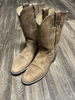 Botas de Vaquero Justin L3408 Cuero Roper para Mujer Talla 6.5 B Marrón/Tostado Foto 1 de 4