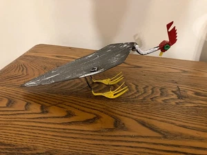 Folk Art Primitive Pileated Woodpecker from Iron Trowel, Forks, etc., 13" x 4.5" - Picture 1 of 3
