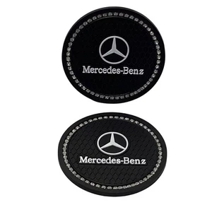 For Mercedes-Benz BLING Cup Coasters 2 Auto Rubber Universal Brand New Sealed - Picture 1 of 2