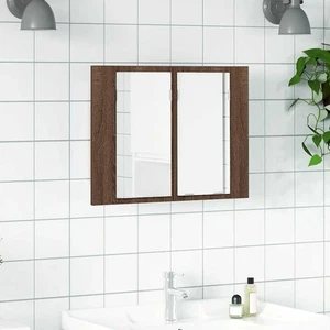 LED Bathroom Mirror Cabinet Washroom Mirror Storage Cupboard Organiser vidaXL - Picture 1 of 168