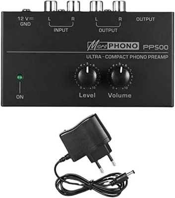 PP500 Pre Amp Preamplificatore Phono Preamplificatore con Level Volume Control - Immagine 1 di 4