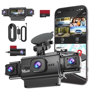 4 Channel 360 View Dash Cam Front and Rear Inside Camera for Cars, Millimeter... - Picture 1 of 9