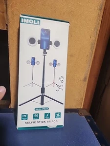 Imoli Selfie Stick Stativ mit Fernbedienung. Bluetooth, dehnbar, 2 Lichter - Bild 1 von 4