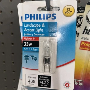 Philips Landscape and Accent Light Bulb, 35W 12V Clear GY6.35 Base T4 465 Lumens - Picture 1 of 1