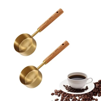 Paquete de 2 cucharadas de 1/4 taza exquisitas herramientas de medición de alimentos de acero inoxidable con Woo... Foto 1 de 4