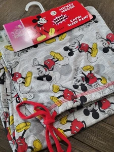 Disney Character Ladies' Mickey Mouse Capri Sleep Pants Extra COMFORT!+! 2X - Picture 1 of 9