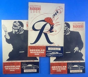 SEATTLE RAINIERS - Lot of 3 Programs - Spokane 1963 - 64 Red Sox - Dodgers - PCL - Picture 1 of 9
