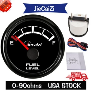 Jiecaizi Fuel Gas Level Gauge 0-90ohms for Car Truck Marine UTV Black USA STOCK - Foto 1 di 6