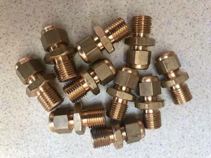 5 Brass Thermocouple Compression Fitting "NOT £9.23" 1.5 mm Probe 1/4 BSP - Picture 1 of 5