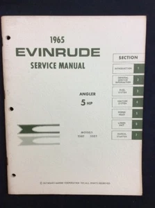 Evinrude 1965 usado manual de servicio # 4198 cubiertas 5 HP # 193 - Imagen 1 de 6