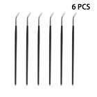 6 Pcs Bent Liner Brush For Eyes Long Handle Eyeliner Cosmetic Tools