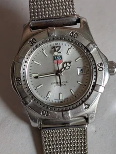 Tag Heuer Professional 2000 Ladies | Working | New Stainless Steel Mesh Band - Picture 1 of 6