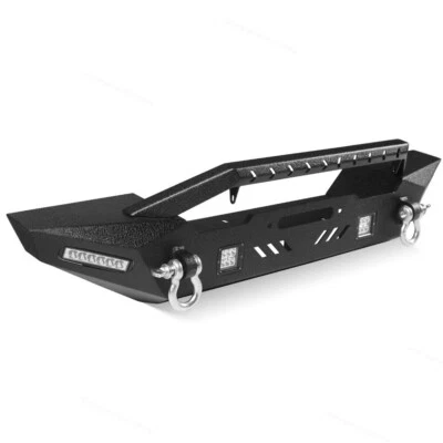 Front Bumper W/ D-Rings & Led Lights Winch Plate Fits 87-06 Jeep Wrangler TJ YJ - Изображение 1 из 4