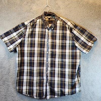 Falls Creek Shirt Mens 2XL Multicolor Plaid 100% Cotton Short Sleeve Button-Down - Image 1 of 4