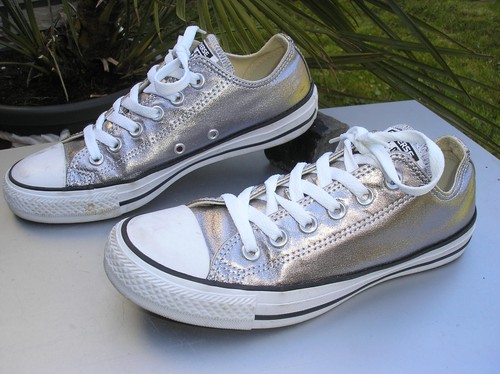 Original CONVERSE Chucks Taylor Sneaker LO Gr. 37 5 Silber TOPP !
