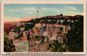 Vtg Arizona AZ Hotel El Tovar On The Rim Grand Canyon National Park Postcard - Picture 1 of 2