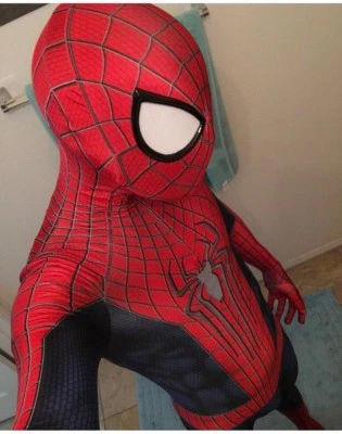 The Amazing Spider-man Jumpsuit Cosplay Costume Spandex Zentai 3D Suit Halloween - Image 1 of 4