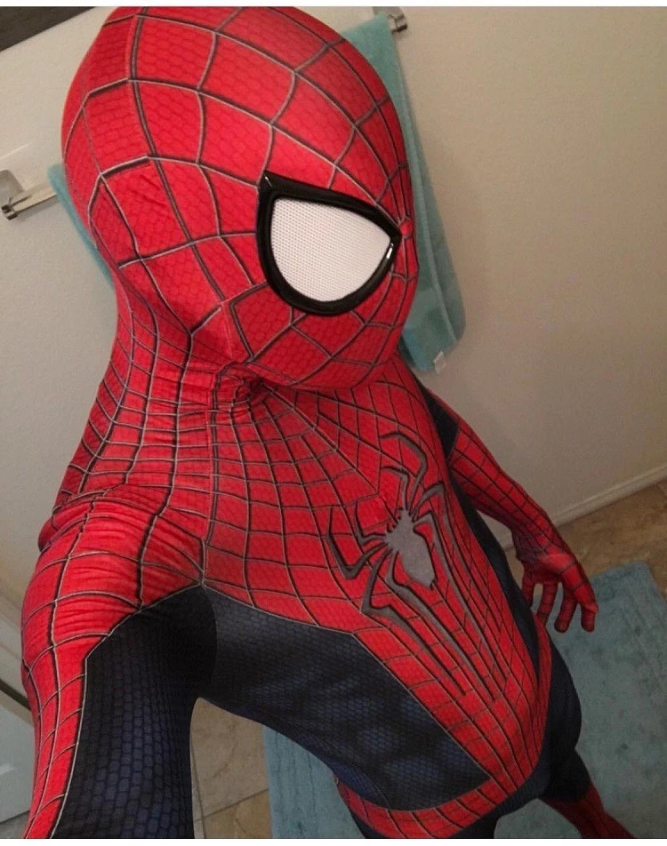 The Amazing Spider-man Jumpsuit Cosplay Costume Spandex Zentai 3D Suit Halloween - Image 1 of 4