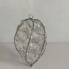 Chrome Year Drop Sparkling Crystals Christmas Holiday Ornament Rare