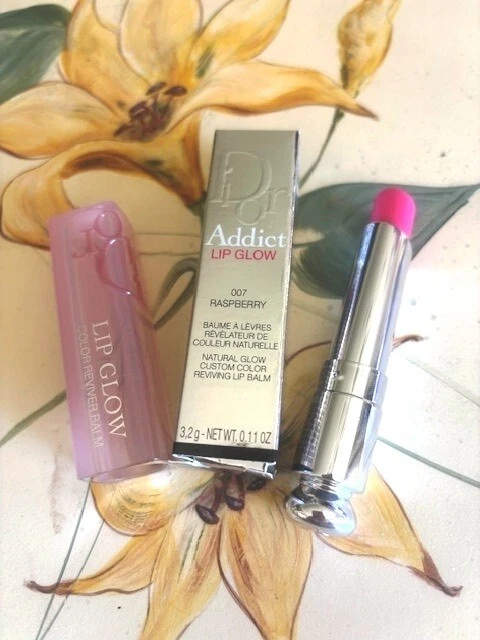 DIOR ADDICT LIP BALM GLOW ~ 007 RASPBERRY ~ FULL SZ ~ FREE SAME DAY SHIP w/track - Image 1 of 1