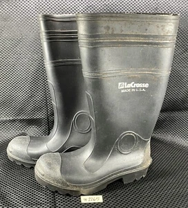 LaCrosse wasserdichte schwarze Gummi Arbeitsstiefel Herren Größe 7 Made in USA IN2265 - Bild 1 von 8