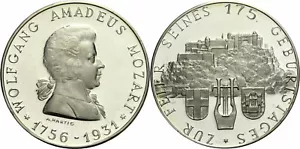 Österreich Silber Medaille 1931 Hartig Wolfgang Amadeus Mozart 175. Geburtstag - Picture 1 of 1