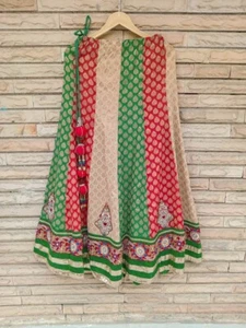 Falda India Lehenga Mujer Vestido de Boda Vintage Falda Bordada VSS1002 - Imagen 1 de 7