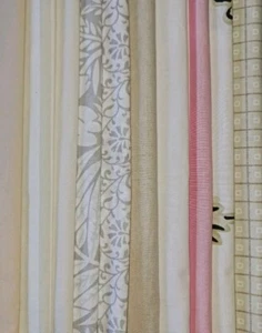 FABRIC REMNANTS x 10 Neutral Fabrics 17" x 13" Craft Sewing DIY Patchwork - Picture 1 of 10