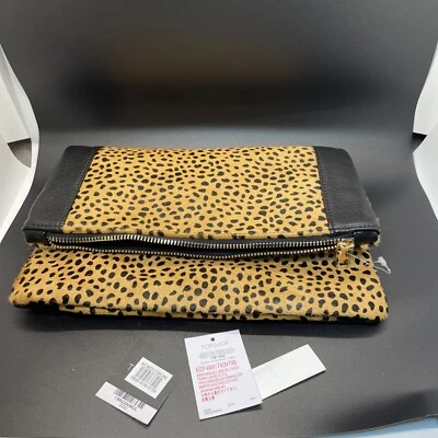 Bolso de Mano Top Shop Estampado Animal Leopardo Cluchaa Am Cuero Sintético Nuevo con Etiquetas Foto 1 de 4